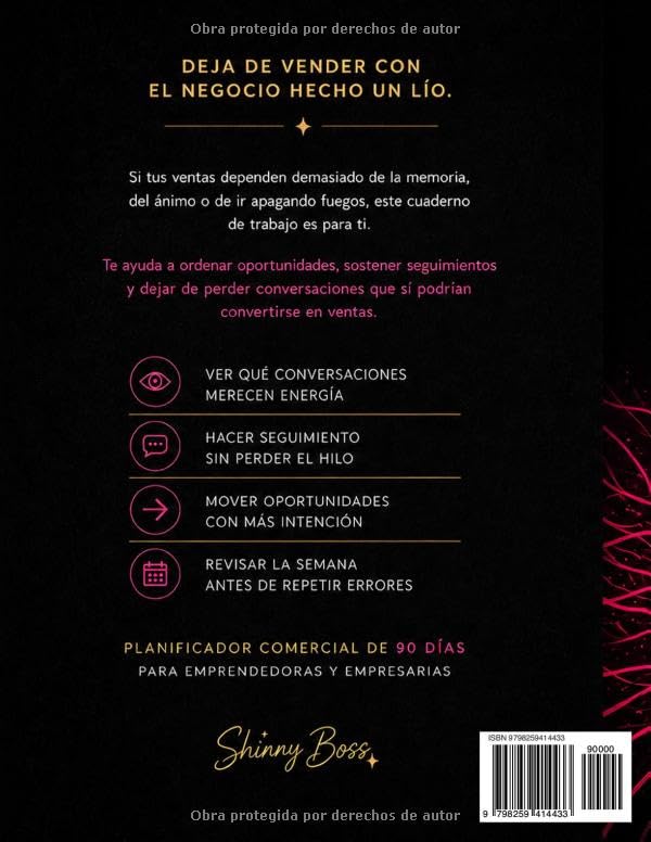 Contraportada del planner Ordena tus ventas
